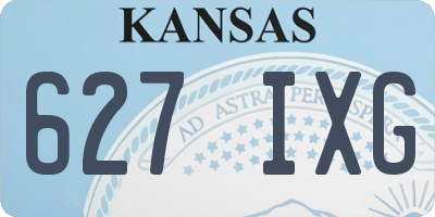 KS license plate 627IXG