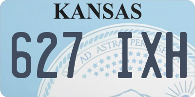 KS license plate 627IXH