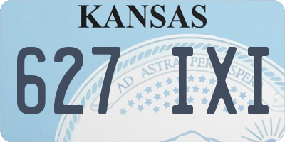 KS license plate 627IXI