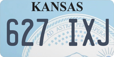 KS license plate 627IXJ