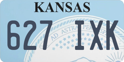 KS license plate 627IXK