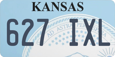 KS license plate 627IXL