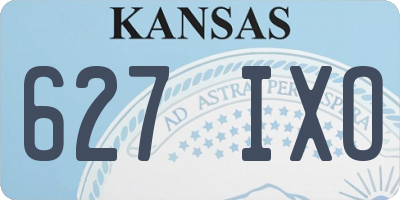 KS license plate 627IXO