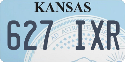 KS license plate 627IXR