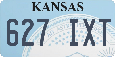 KS license plate 627IXT