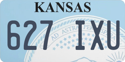 KS license plate 627IXU
