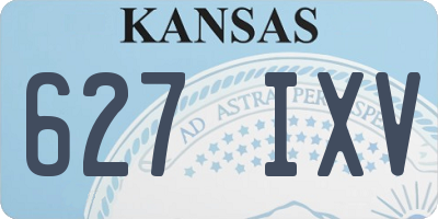 KS license plate 627IXV