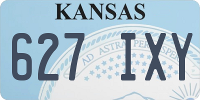 KS license plate 627IXY