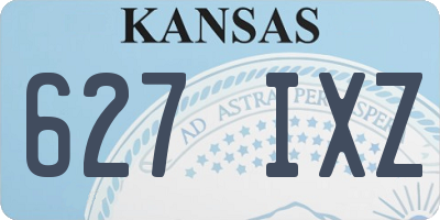 KS license plate 627IXZ