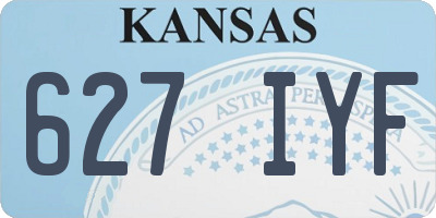 KS license plate 627IYF