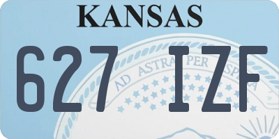 KS license plate 627IZF