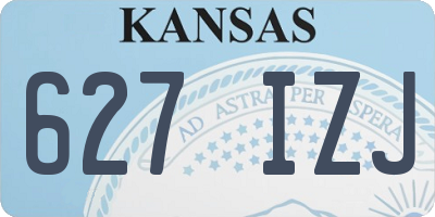 KS license plate 627IZJ