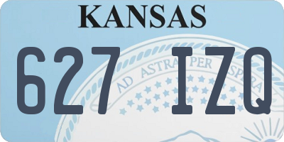 KS license plate 627IZQ