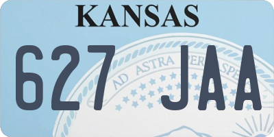 KS license plate 627JAA