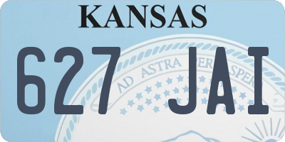 KS license plate 627JAI