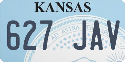 KS license plate 627JAV