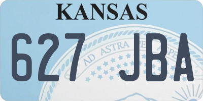 KS license plate 627JBA