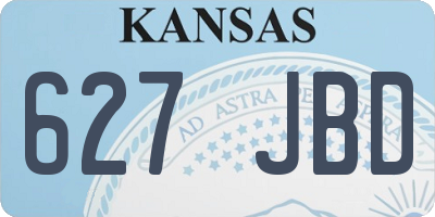 KS license plate 627JBD