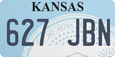 KS license plate 627JBN
