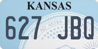 KS license plate 627JBQ