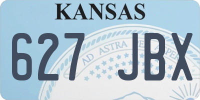 KS license plate 627JBX