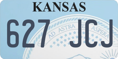 KS license plate 627JCJ