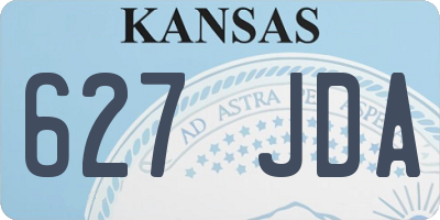 KS license plate 627JDA