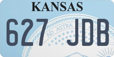 KS license plate 627JDB