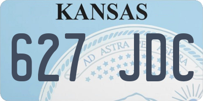 KS license plate 627JDC