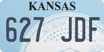 KS license plate 627JDF