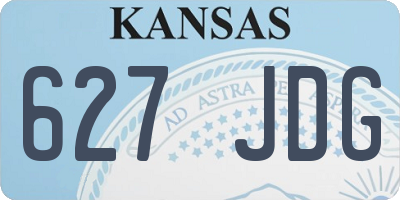 KS license plate 627JDG