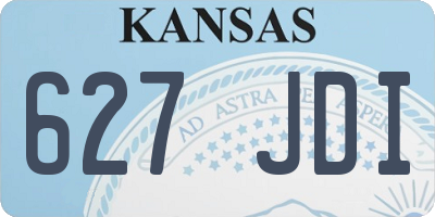 KS license plate 627JDI