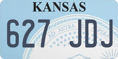 KS license plate 627JDJ