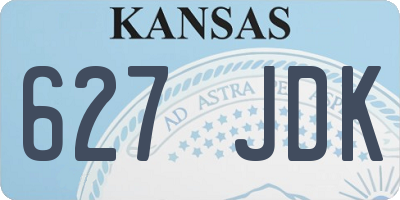 KS license plate 627JDK