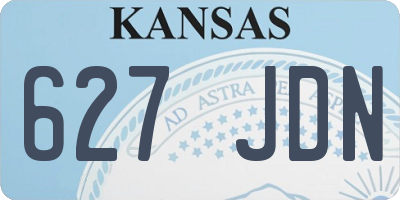 KS license plate 627JDN