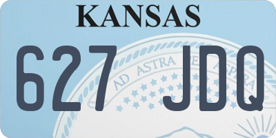 KS license plate 627JDQ