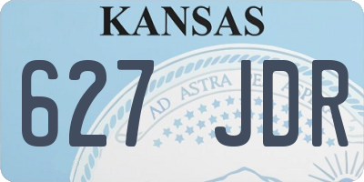 KS license plate 627JDR