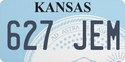 KS license plate 627JEM