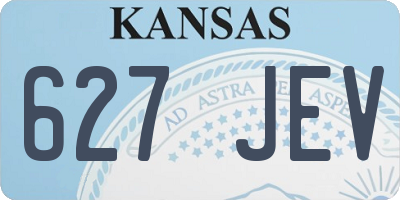 KS license plate 627JEV