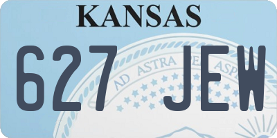 KS license plate 627JEW