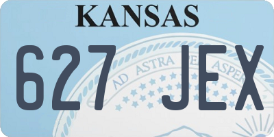 KS license plate 627JEX