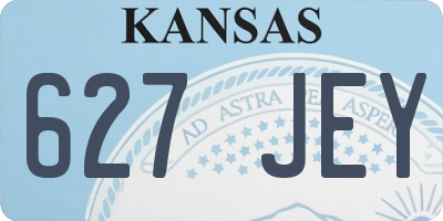 KS license plate 627JEY
