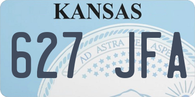 KS license plate 627JFA