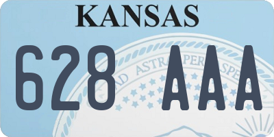 KS license plate 628AAA