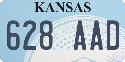 KS license plate 628AAD