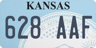 KS license plate 628AAF