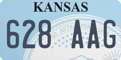 KS license plate 628AAG