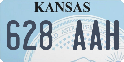 KS license plate 628AAH