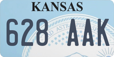 KS license plate 628AAK