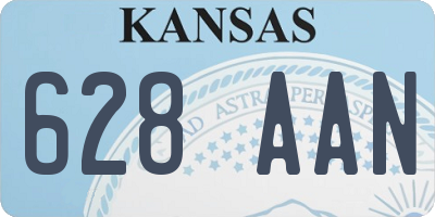 KS license plate 628AAN